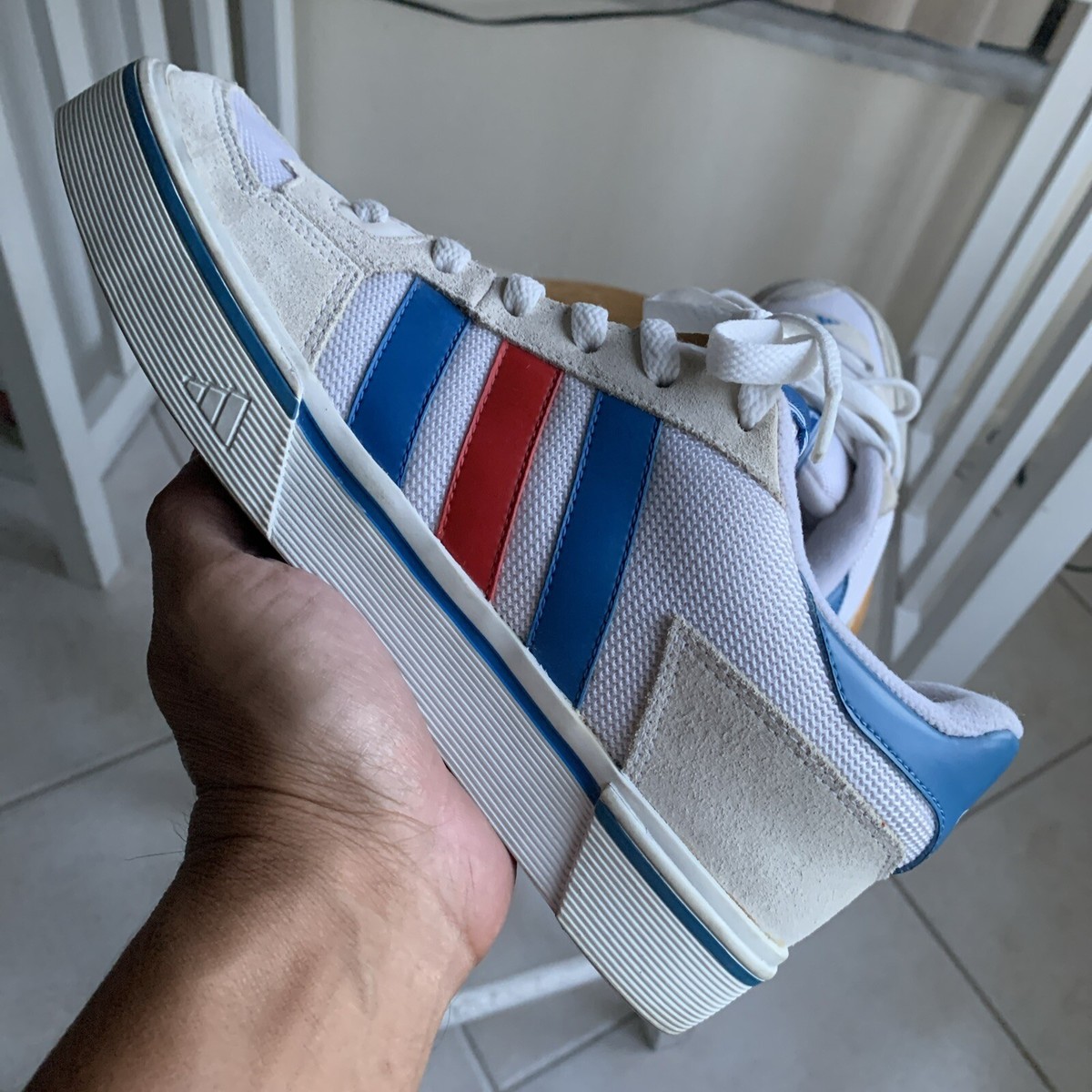 2003 Adidas Originals 90s Spok White Blue Skateboarding Shoes Men's Size 8  | eBay