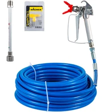 50ft Airless Paint Sprayer Hose Kit Spray Gun,1/4" Swivel Joint 3600psi w/517Tip