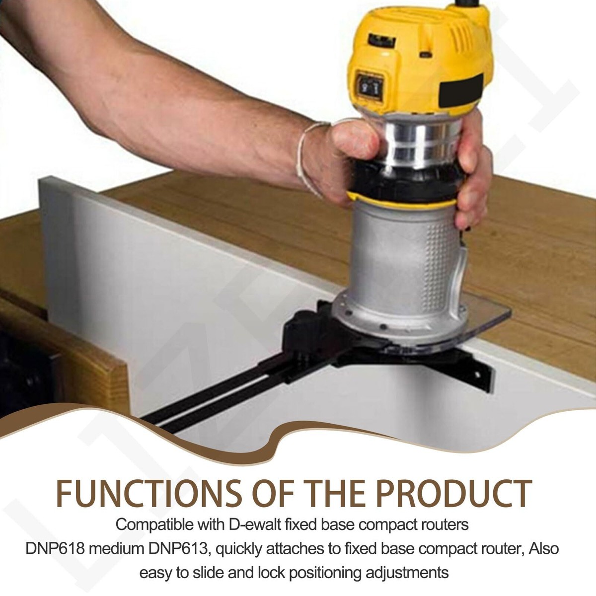 Router Edge Guide Dewalt Dw6913-DEWALT Universal With Dust