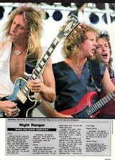 Letra de colección de la revista Night Ranger años 80 PINUP cuando cierres los ojos Jeff Watson