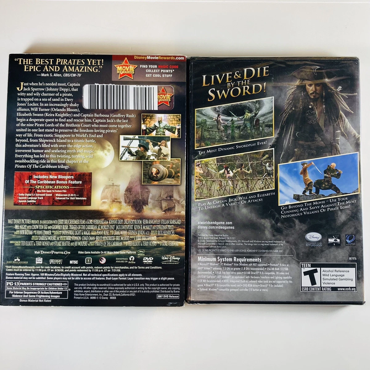 Pirates of the Caribbean: At World's End (DVD, 2007) - Like New 786936292992