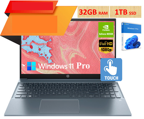 2024 HP Laptop Pavilion 15.6" Touch Intel i7-1355U 32GB RAM 1TB SSD Win 11 Pro