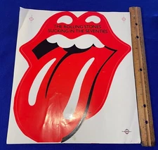 vintage 1981 Rolling Stones Sucking in the Seventies 10x11in PROMO GIANT STICKER