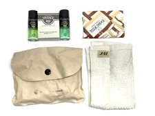 Vintage Japan Airlines Business Class Amenity Toiletry Kit Shiseido Hair Tonic