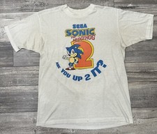 Vintage 1992 SEGA Sonic The Hedgehog Shirt Mens Size Large “ Are You Up 2 It ? “