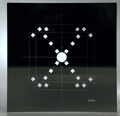 5-1/2'' Sq Blank Focus/Resolution Test Plate 24 Target Positions-For Your Targets