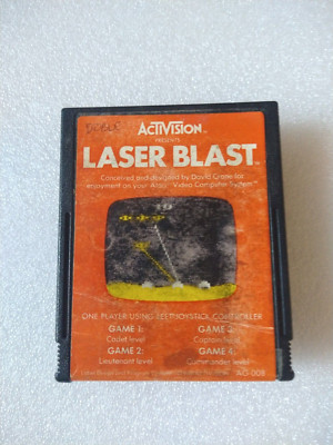 LASER BLAST Atari 2600 Video Game Cartridge Vintage Activision 1981
