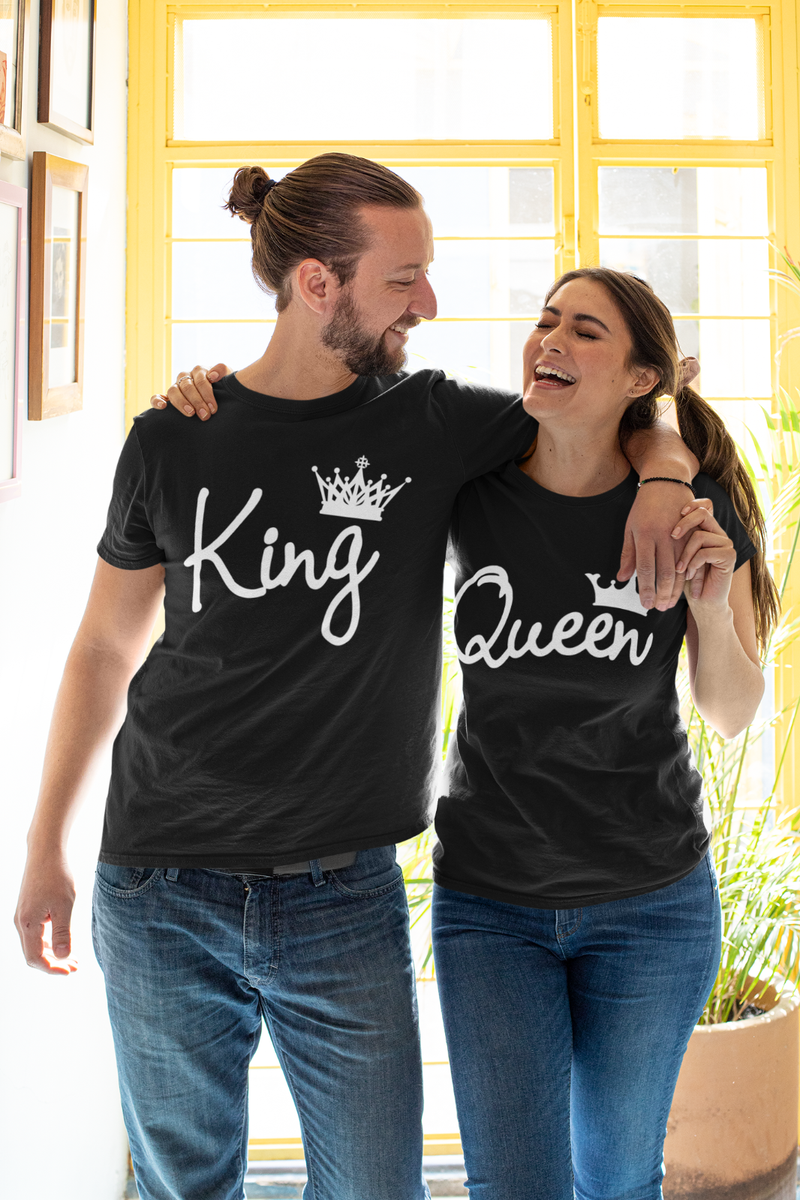 Couple Coppia T-Shirt Maglietta Set Brother Sister - 1x Donna Tshirt Bianco XS