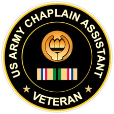 US Army Chaplain Assistant Veteran Bumper Sticker Military Vinyl Decal 5"