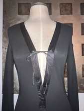 GUCCI BY TOM FORD PLUNGING TIE FRONT DRESS SZ 40 F/W 2002