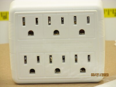 The listing is for:(1)Prime Elec.6-Outlet Wall Tap-White,Model# 001011(YLCT-7)-A