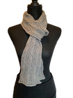 Ob.D. Handmade, Hand Knit, Grey Geometric, Versatile Light Duty Scarf — photo 1