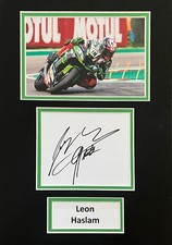Leon Haslam Hand Signed A4 Mounted Photo Display MotoGP Autograph WorldSBK 1