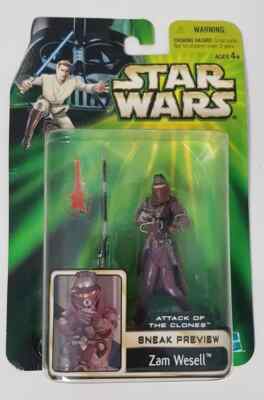 Star Wars - ZAM WESELL, Attack of the Clones Sneak Preview - Hasbro AOTC Figur