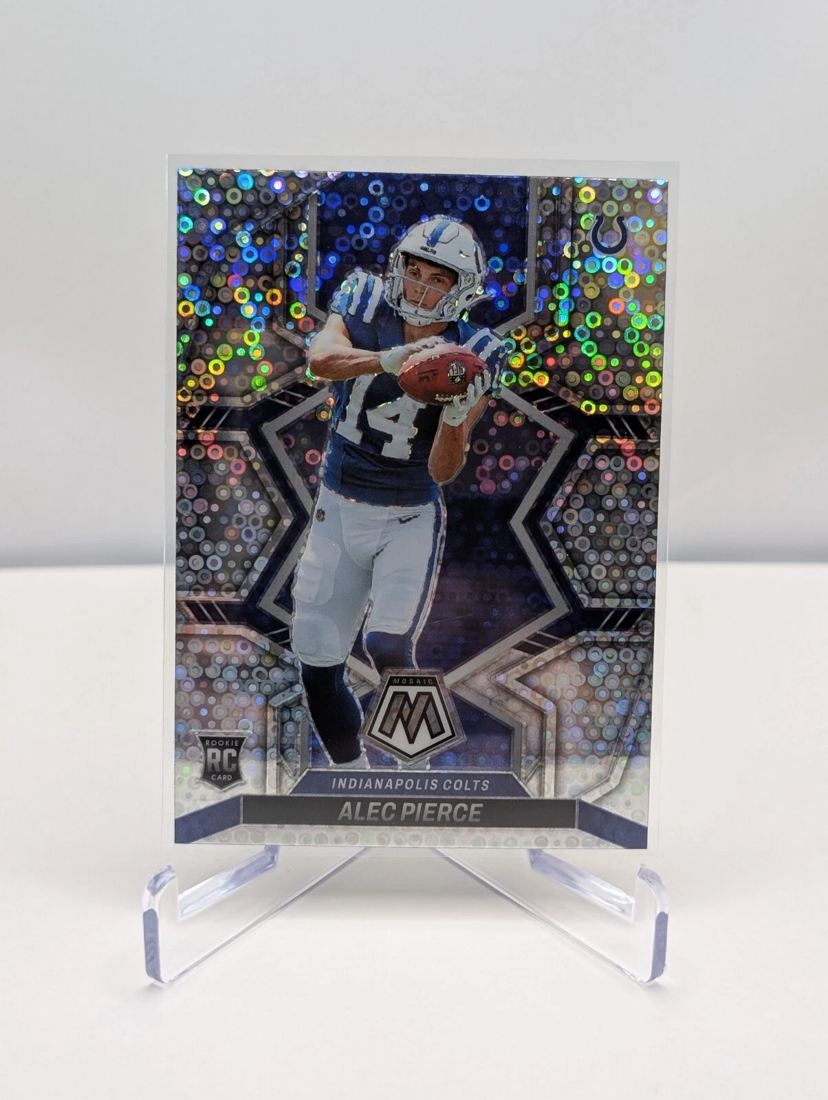 2022 Panini Mosaic - Rookies No Huddle Silver Mosaic Prizm #329 Alec Pierce (RC)
