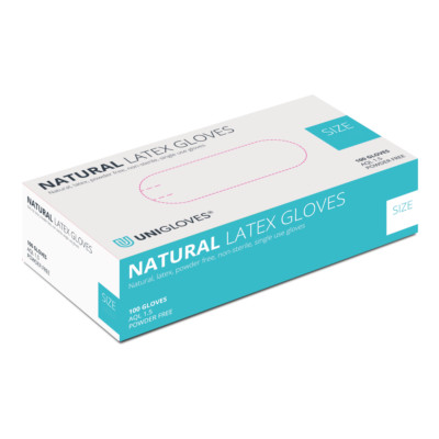 Unigloves Natural Latex Glove Latexhandschuhe Einweg-Handschuhe Größe L/XL