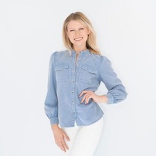 White Stuff Abby Fine Cord Long Sleeve Soft Corduroy Shirts Casual Tops