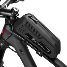 WEST BIKING Waterproof Cycling Bag Hard Shell Bike Top Tube Bag Front Phone Bag