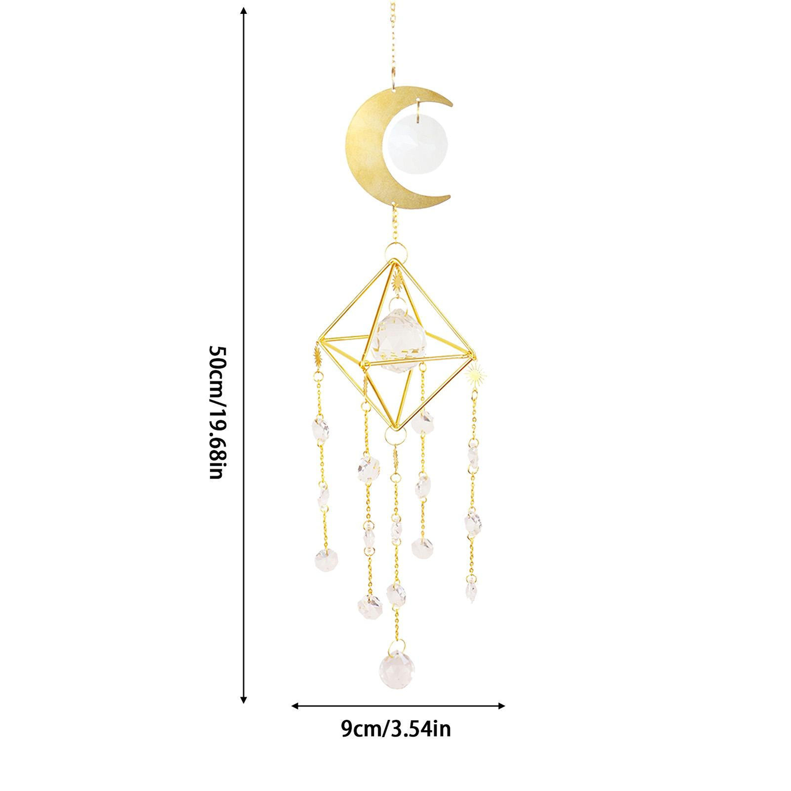 Crystal Prism Sun Catchers Moon Pendant Suncatcher Rainbow Maker Window