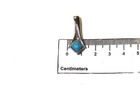925 sterling silver fancy turquoise gemstone pendant 1.9g estate vintage — photo 8