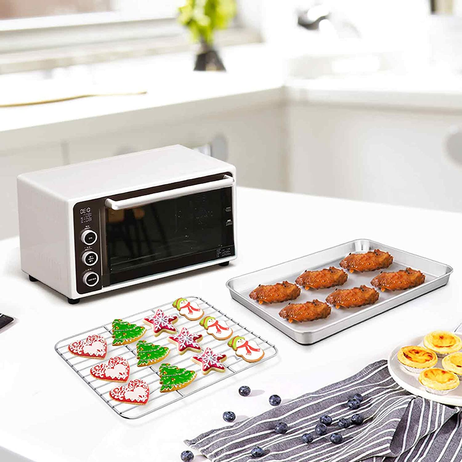 Toaster Oven Tray Baking Rack Replacement Broiler Roast Grill Pan