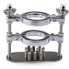 Spiked CBT Ball Stretcher Testicle Pulling Down Scrotum Clamp Chastity Device