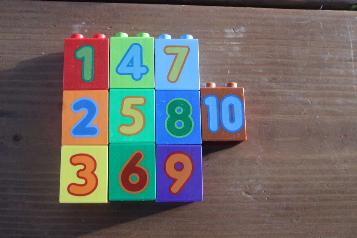 LEGO Duplo Complete Number set 1 10 Lot Math Leaning Bricks Learn