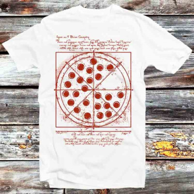 Vitruvian Pizza Leonardo da Vinci Spider Tom Film T-Shirt B643