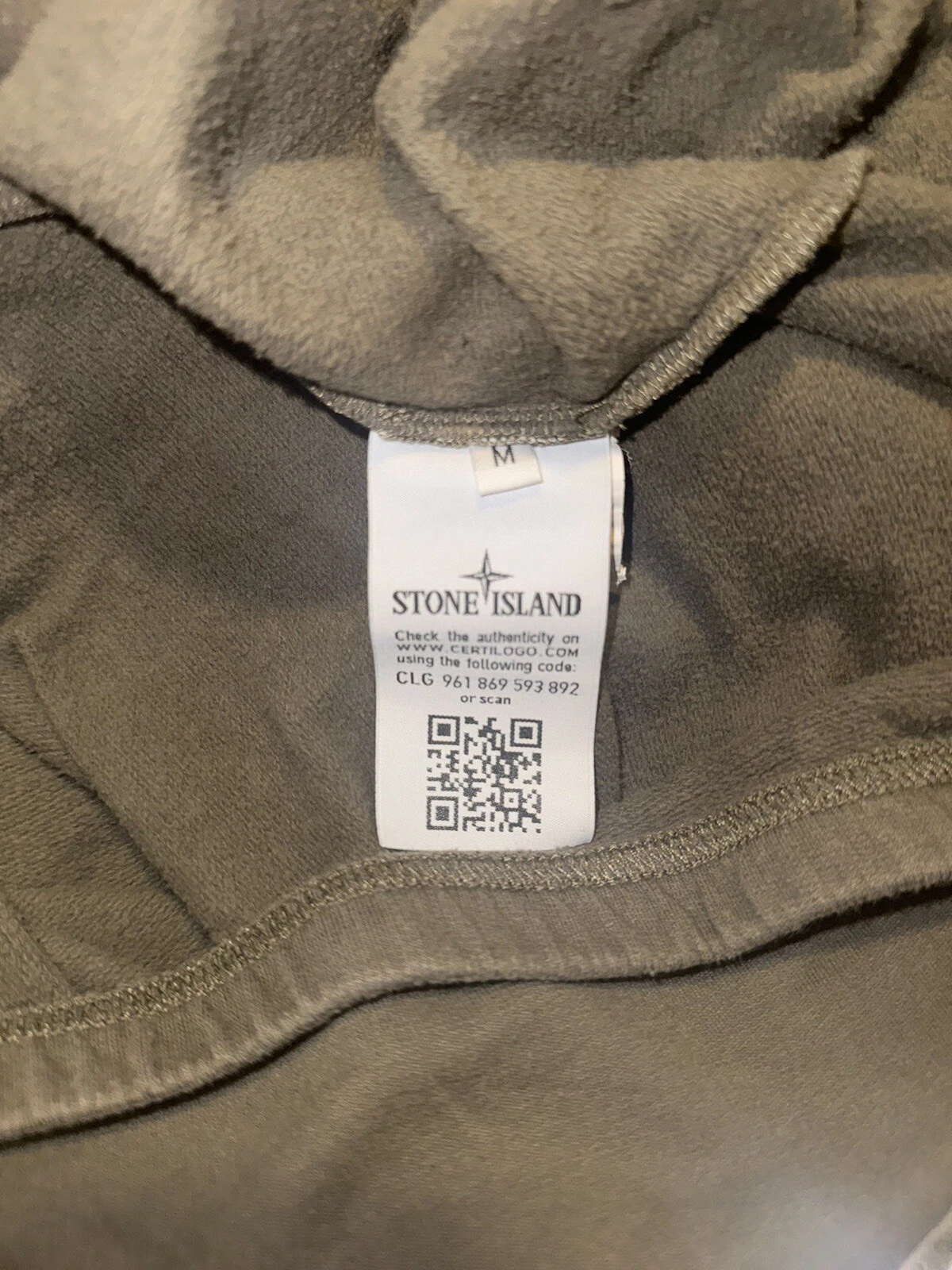 Stone Island Crew collo taglia media oliva 3M
