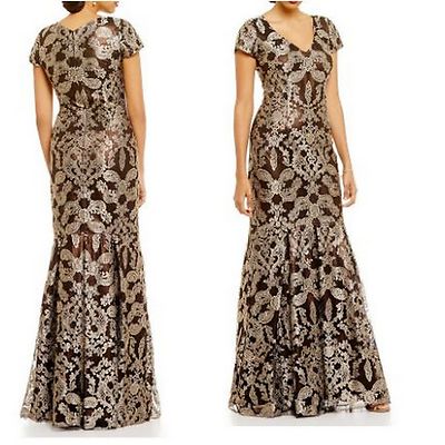 bronze snake long sleeve dress Namir Snake Print High-Low Chiffon Maxi Dress – Club L London main image 1