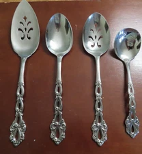 Oneida CHANDELIER Set of 4 Serving Pieces Community Stainless Flatware  Lot K