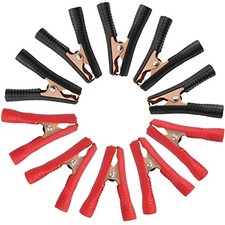 10Pcs 100A Insulated Alligator Clips Electrical Heavy Duty Alligator Clamps,