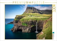 Calvendo Puzzle Panoramic View Of Mulafossur Waterfall, Faroe Islands | 1000 Pie