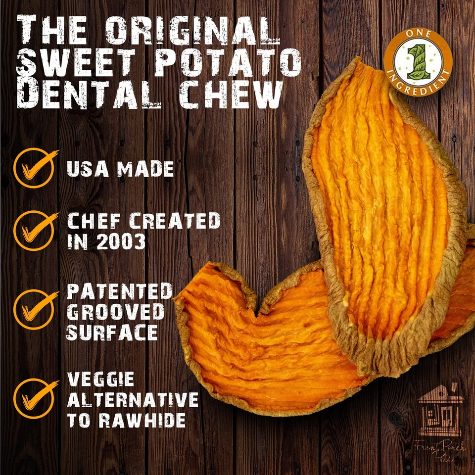 Bolsas masticables Sam's Yams para perro batata 14 oz - cuero crudo vegetariano, paquete de 3 Foto 3 de 4