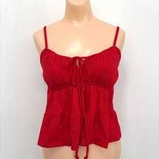 Womens Babydoll Milkmaid Cropped Cami Medium Country Cottage Coquette Dainty