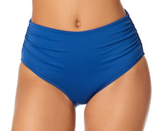 Anne Cole Convertible High Waist Shirred Swim Bottoms Sky Blue Size XL - 8951