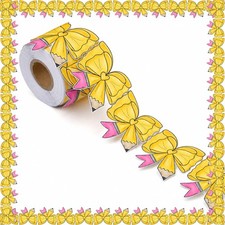 82Ft Back to School Bulletin Board Border, 1 Roll Pencil  Bow Pattern Trim B...