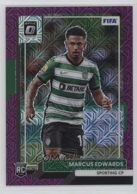 2022 Panini Donruss Optic Purple Mojo Prizm 18/25 Marcus Edwards Rookie RC 02u4
