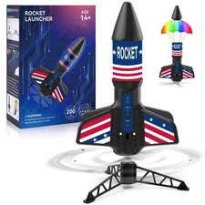 Rocket Launcher for Kids - Self-Launching 200 ft Motorized Outdoor Electric P...