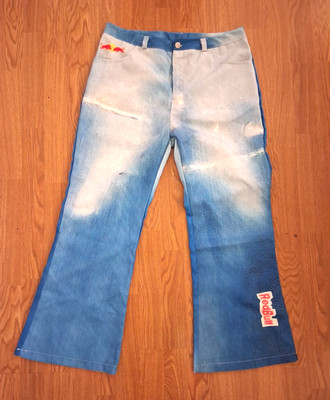 Red Bull Energy Drink Advertising Logos Print Promo Slacks Pants Sz XL