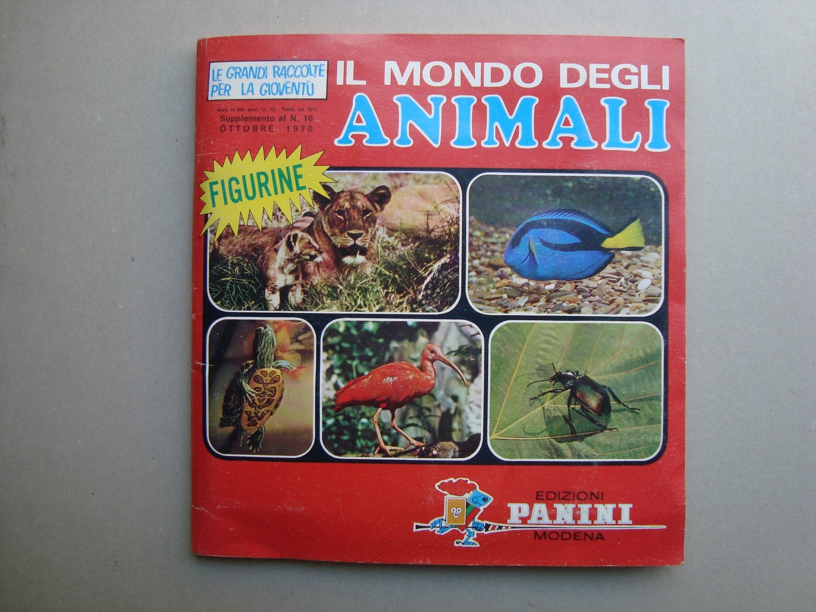 album il mondo degli animali completo 1/336 figurine ed.panini 1970