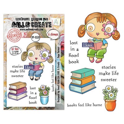 AALL & Create A7 Clear Stamp Set - Page Turner, TP-1359