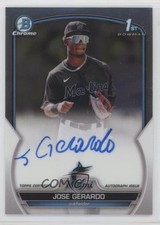 2023 Bowman Chrome Prospect Auto Jose Gerardo #CPA-JG Auto 2a9
