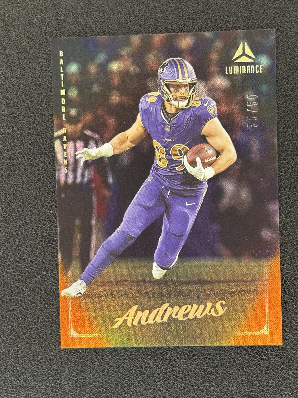 2025 Luminance Mark Andrews #21 Orange  /50 Baltimore Ravens