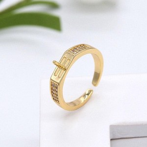 Authentic 1 Piece 18K Gold Plated Ring Base Setting, Cubic Zirconia Micro Pave Ring Base
