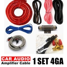 Complete 4 Gauge Car Power Amplifier Wiring Kit Audio Subwoofer AMP Cable 2300W
