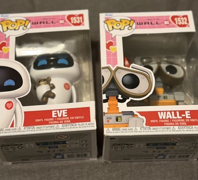 Disney Pixar Wall-E and Eve Funko Pop Valentine Set #1531 & #1532 NEU (Selten/OOP)