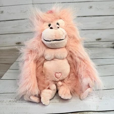 Vintage Ganz Glamorous Gorilla Pink Plush 9" Stuffed Animal Toy No Code