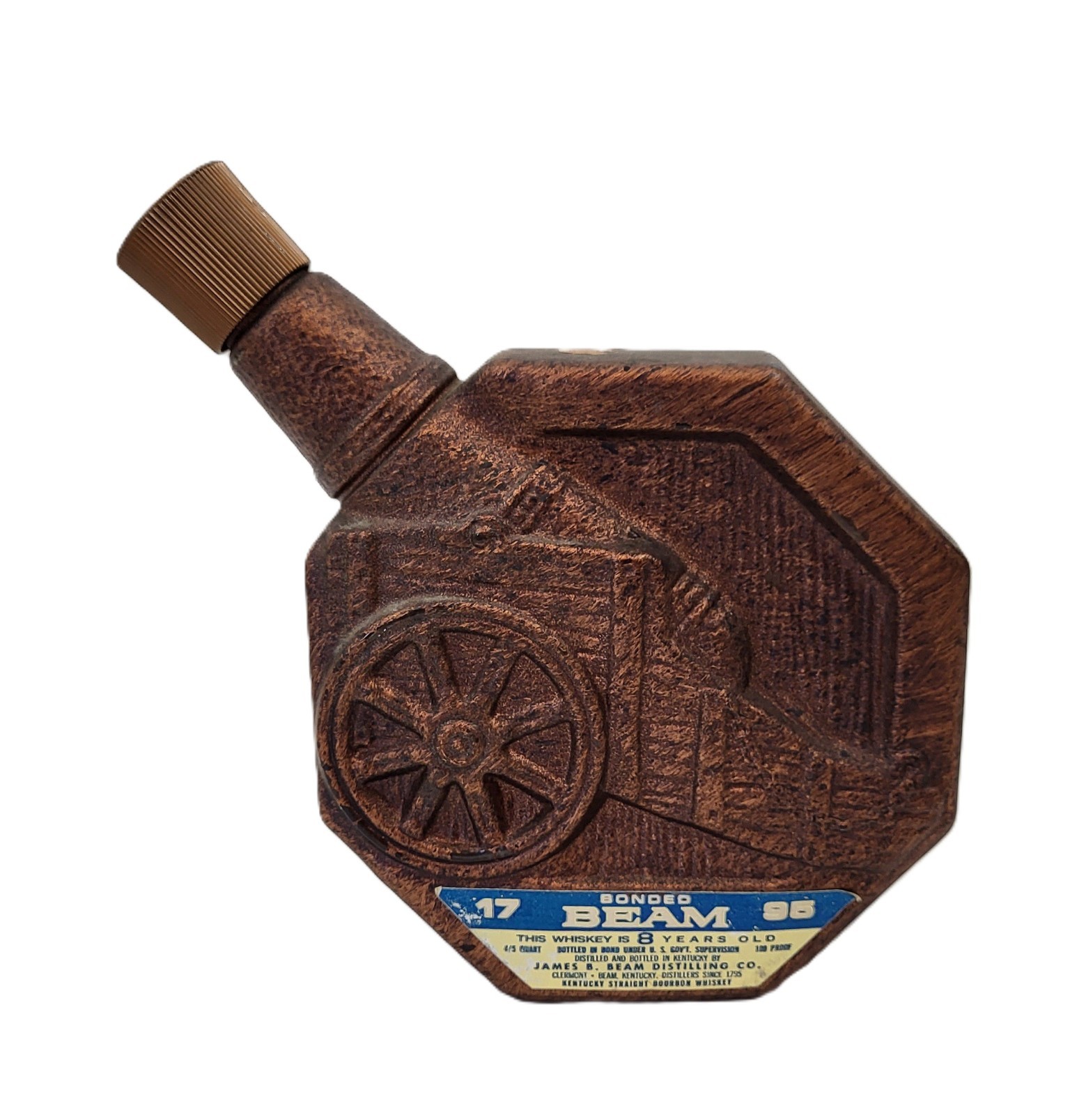 Vintage 1970 Jim Beam Bonded Beam 1795 Canon Decanter