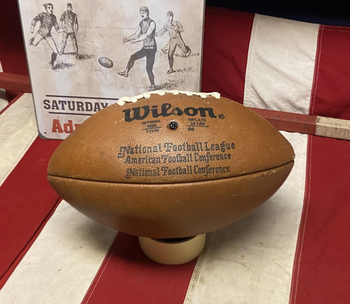 Vintage 1960s Wilson Leather Official NFL Pro Football F1145 Model